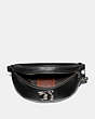 COACH®,SELENA BELT BAG WITH BUNNY,Leather,Gunmetal/Black,Inside View,Top View