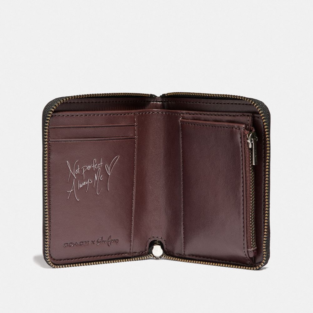 COACH®,Selena Small Zip Around Wallet With Bunny,,Inside View,Top View