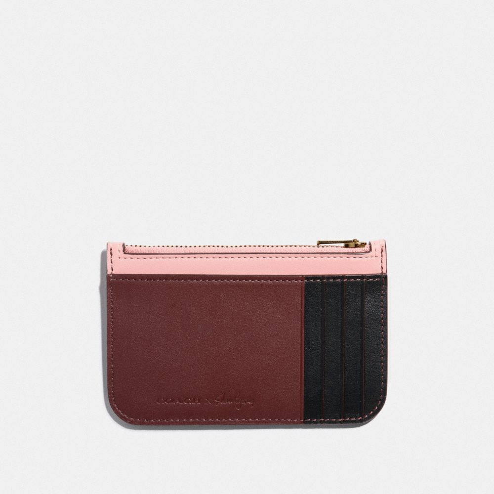 Porte-cartes zippé Selena en colorblock