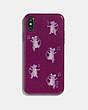 COACH®,IPHONE X/XS CASE WITH PARTY MOUSE PRINT,Dark Berry,Front View