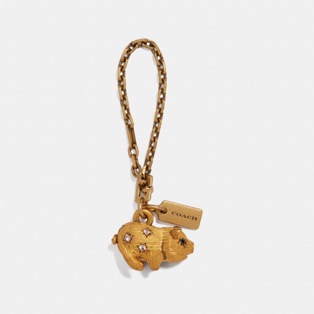 COACH Jeweled Pig Bag Charm