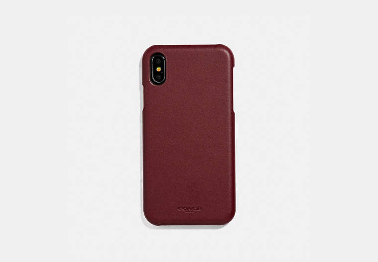 COACH®,IPHONE XR CASE,RED CURRANT,Front View