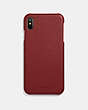 COACH®,IPHONE XS MAX CASE,Leather,RED CURRANT,Front View