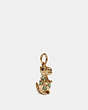 COACH®,REXY CHARM,Plated Brass,Gold/Multi,Front View