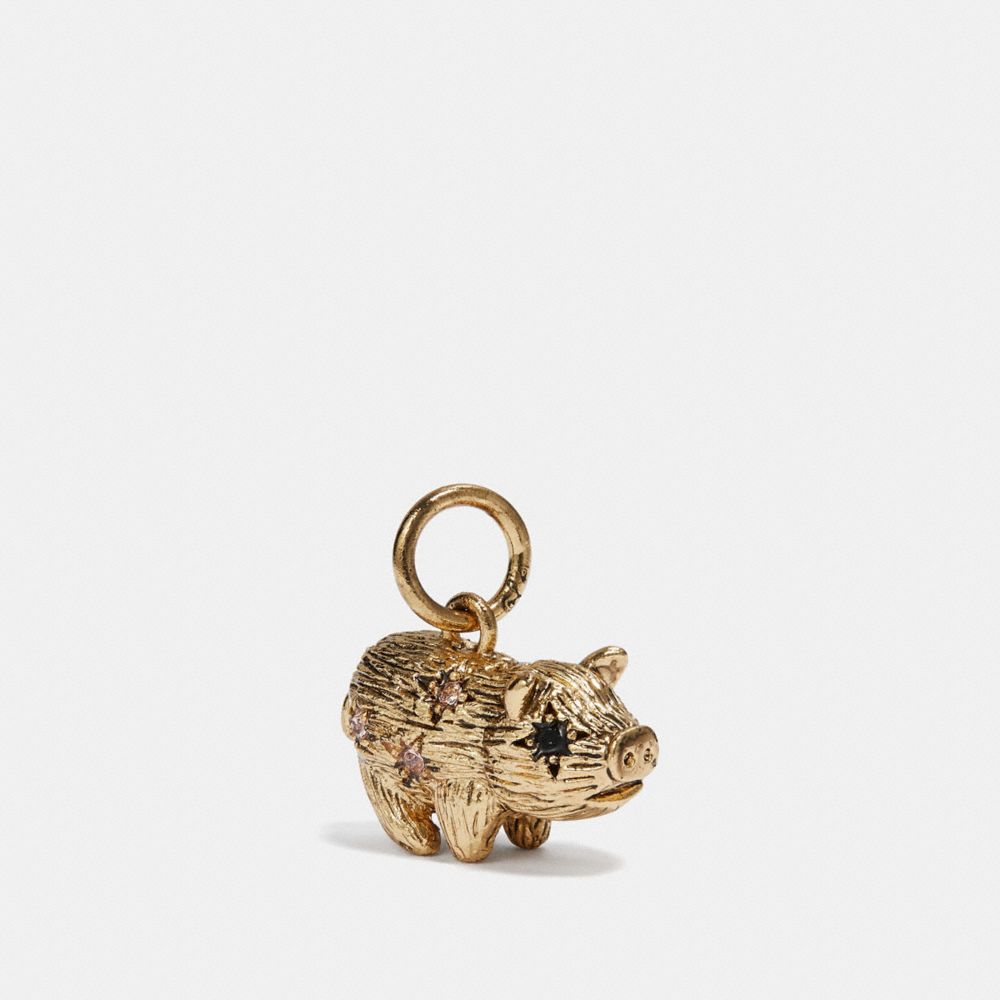 Coach pig bag discount charm