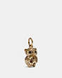 COACH®,OWL CHARM,Plated Brass,Gold/Multi,Front View