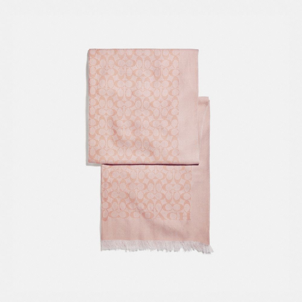 COACH®,Signature Stole,,Front View