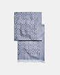 COACH®,ÉTOLE SIGNATURE,mélange de coton et de soie,Bleu marine Minuit,Front View
