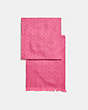 COACH®,SIGNATURE STOLE,cottonsilkblend,Confetti Pink,Front View