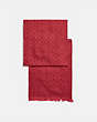 COACH®,SIGNATURE STOLE,cottonsilkblend,Red Apple,Front View