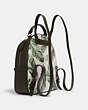 COACH®,JORDYN BACKPACK WITH BANANA LEAVES PRINT,pvc,Silver/Cargo Green Chalk Multi,Angle View
