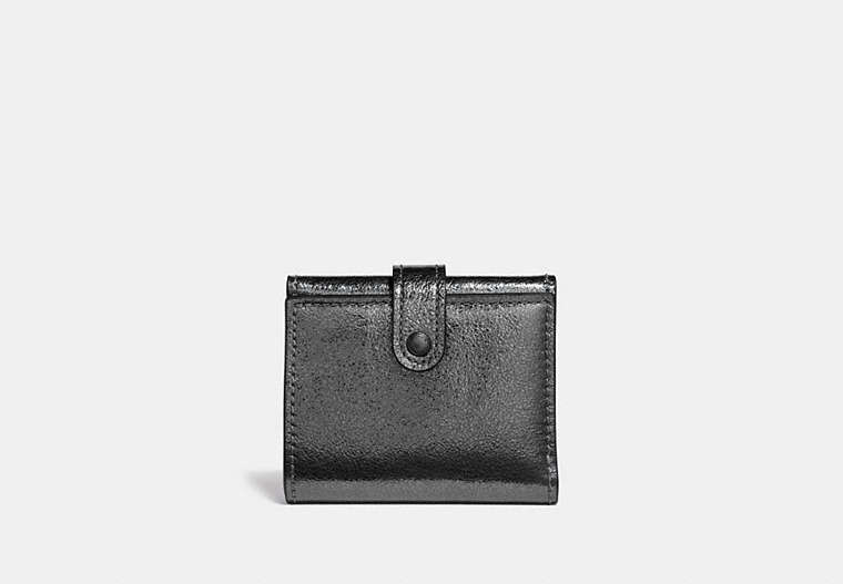 COACH®,SMALL TRIFOLD WALLET,Leather,Pewter/Metallic Graphite,Front View