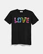 COACH®,LOVE BY JASON NAYLOR T-SHIRT,cotton,Black,Front View