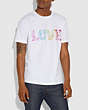 COACH®,LOVE BY JASON NAYLOR T-SHIRT,cotton,White,Scale View