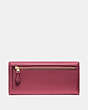 COACH®,SOFT TRIFOLD WALLET,Leather,Gold/Dusty Pink,Back View