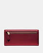 COACH®,SOFT TRIFOLD WALLET,Leather,Gold/Deep Red,Back View
