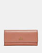 COACH®,SOFT TRIFOLD WALLET,Leather,Gold/Light Peach,Front View