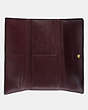 COACH®,SOFT TRIFOLD WALLET,Leather,Gold/Oxblood,Inside View,Top View