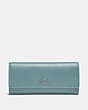 COACH®,SOFT TRIFOLD WALLET,Leather,Silver/Sage,Front View