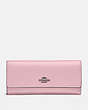 COACH®,SOFT TRIFOLD WALLET,Leather,Pewter/Aurora,Front View
