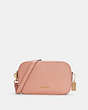 COACH®,JES CROSSBODY,Pebble Leather,Medium,Gold/Shell Pink,Front View