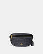 COACH®,BELT BAG IN SIGNATURE CANVAS,pvc,Mini,Charcoal/Midnight Navy/Gold,Front View