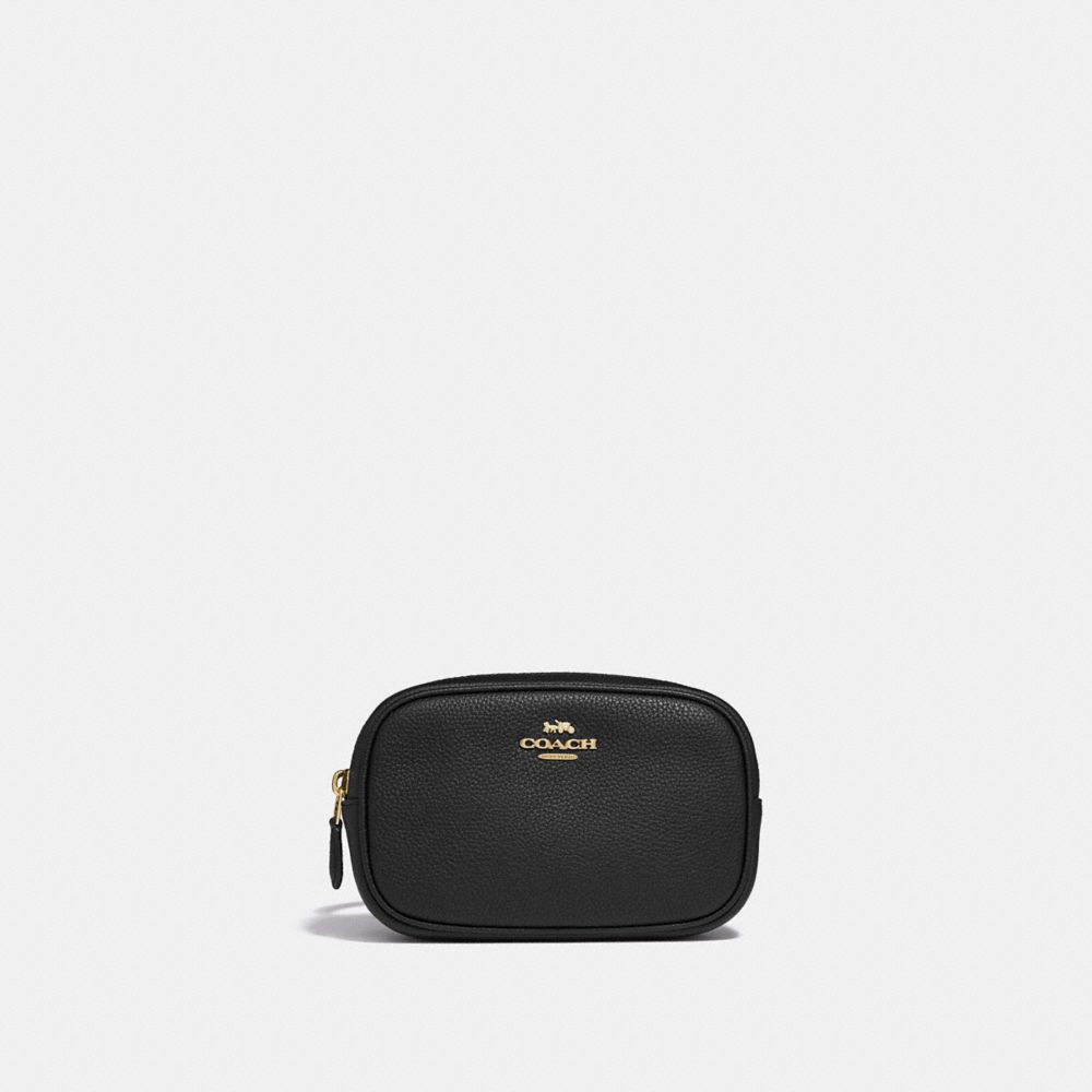 COACH®,SAC CEINTURE,Cuir,Or/Noir,Front View