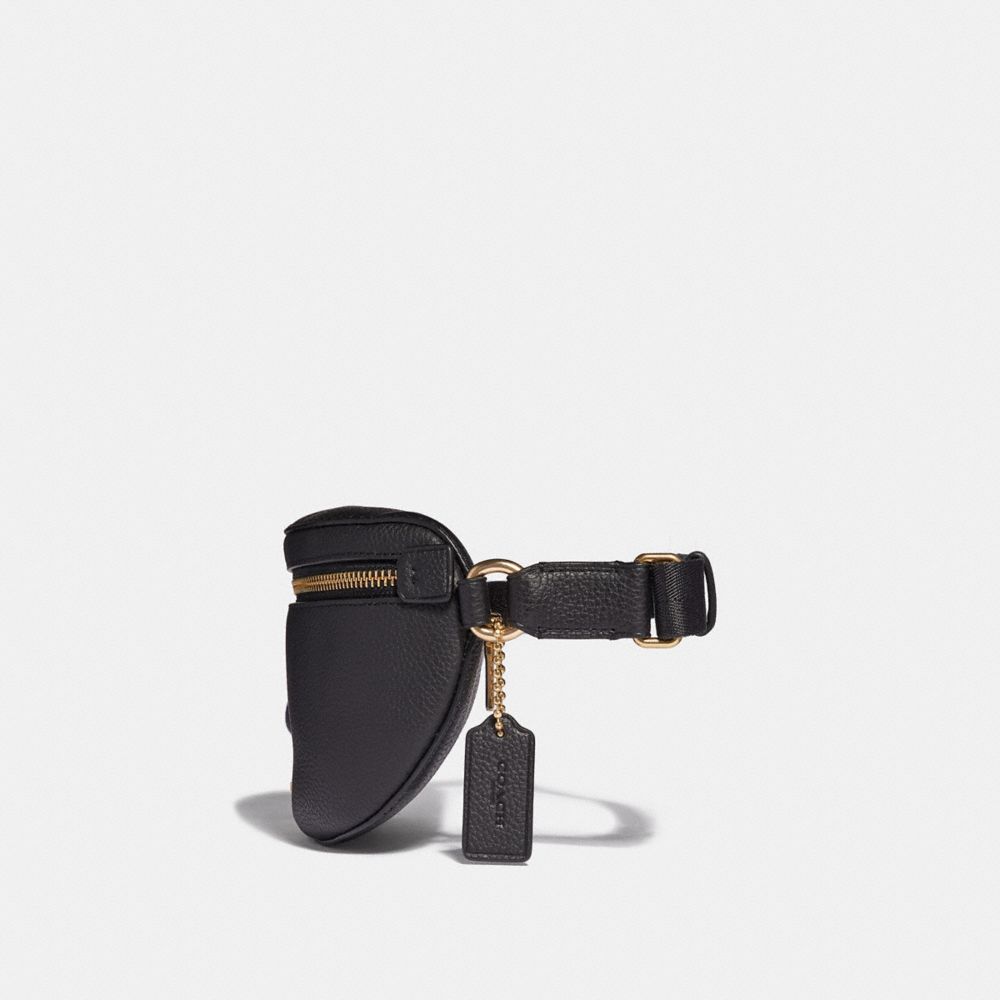 COACH®,BELT BAG,Mini,Gold/Black,Angle View