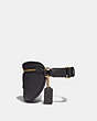 COACH®,BELT BAG,Leather,Mini,Gold/Black,Angle View