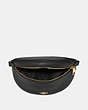 COACH®,BELT BAG,Leather,Mini,Gold/Black,Inside View,Top View