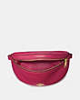 COACH®,BELT BAG,Leather,Mini,Gold/Bright Cherry,Inside View,Top View
