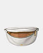 COACH®,BELT BAG,Leather,Mini,Gold/Chalk,Inside View,Top View