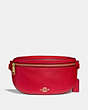 COACH®,BELT BAG,Leather,Mini,Gold/Jasper,Front View