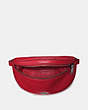 COACH®,BELT BAG,Leather,Mini,Gunmetal/Red Apple,Inside View,Top View