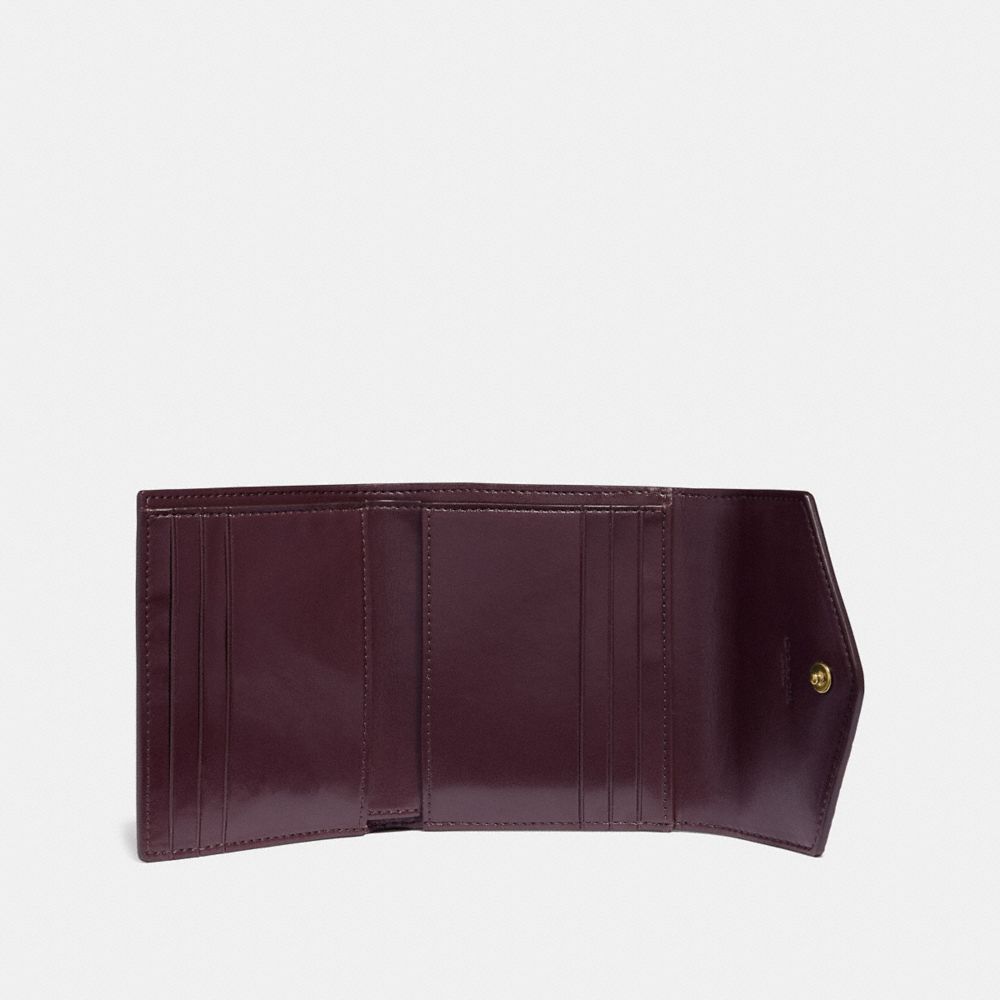 Small Wallet In Colorblock Signature Canvas