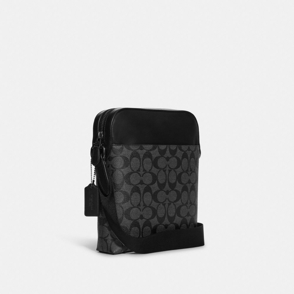 Coach Black Signature Embossed Leather Flight Messenger Bag Coach | The  Luxury Closet