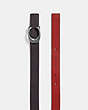 COACH®,C HARDWARE REVERSIBLE BELT, 25MM,Leather,NI/Black 1941 Red,Angle View