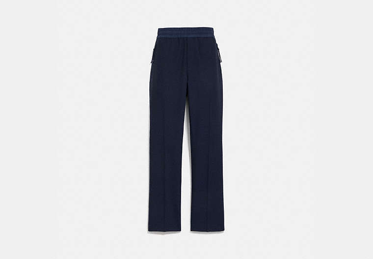 COACH®,PLEATED PANTS,wool,NAVY,Front View image number 0