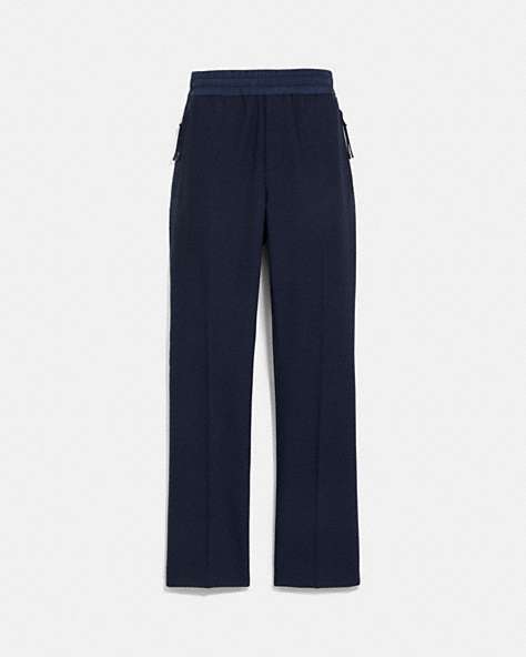 COACH®,PLEATED PANTS,wool,NAVY,Front View