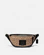 COACH®,RIVINGTON BELT BAG IN SIGNATURE CANVAS,pvc,Small,Black Copper/Khaki,Front View