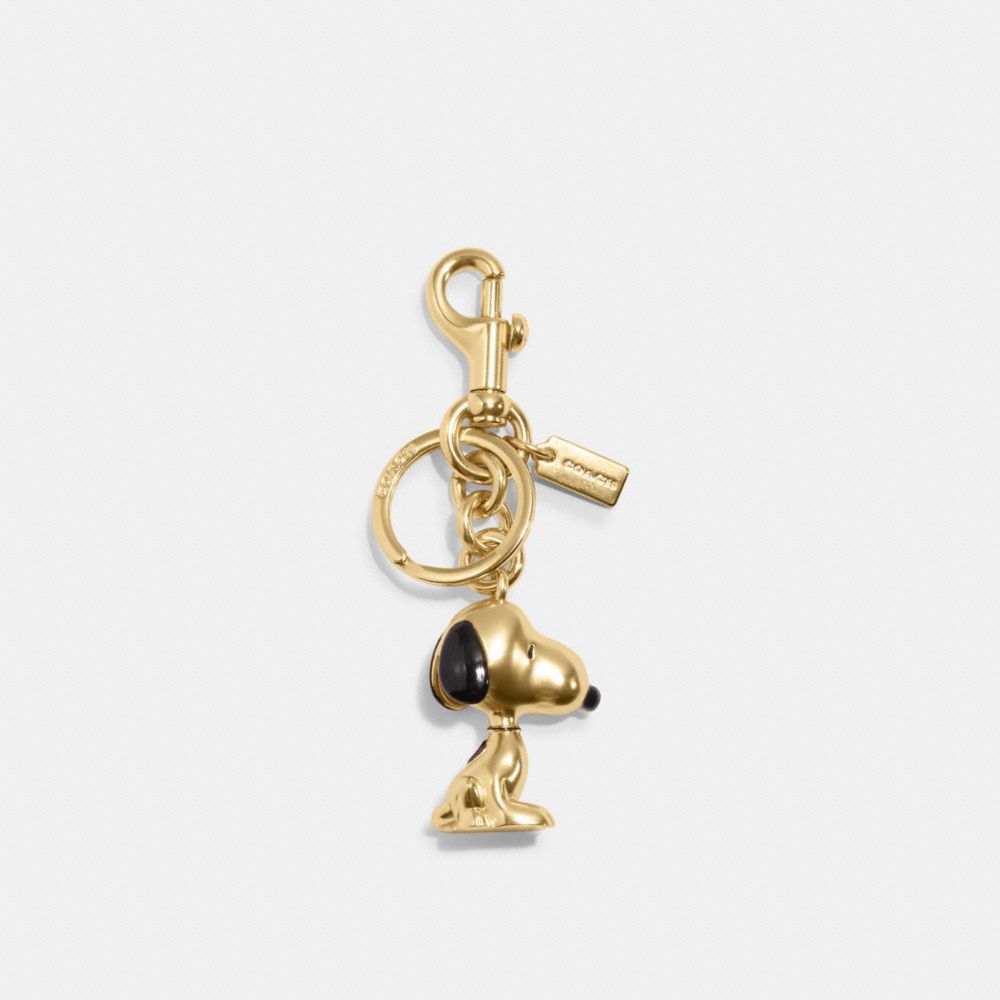 COACH®,COACH X PEANUTS SNOOPY BAG CHARM,Gold Multi,Front View