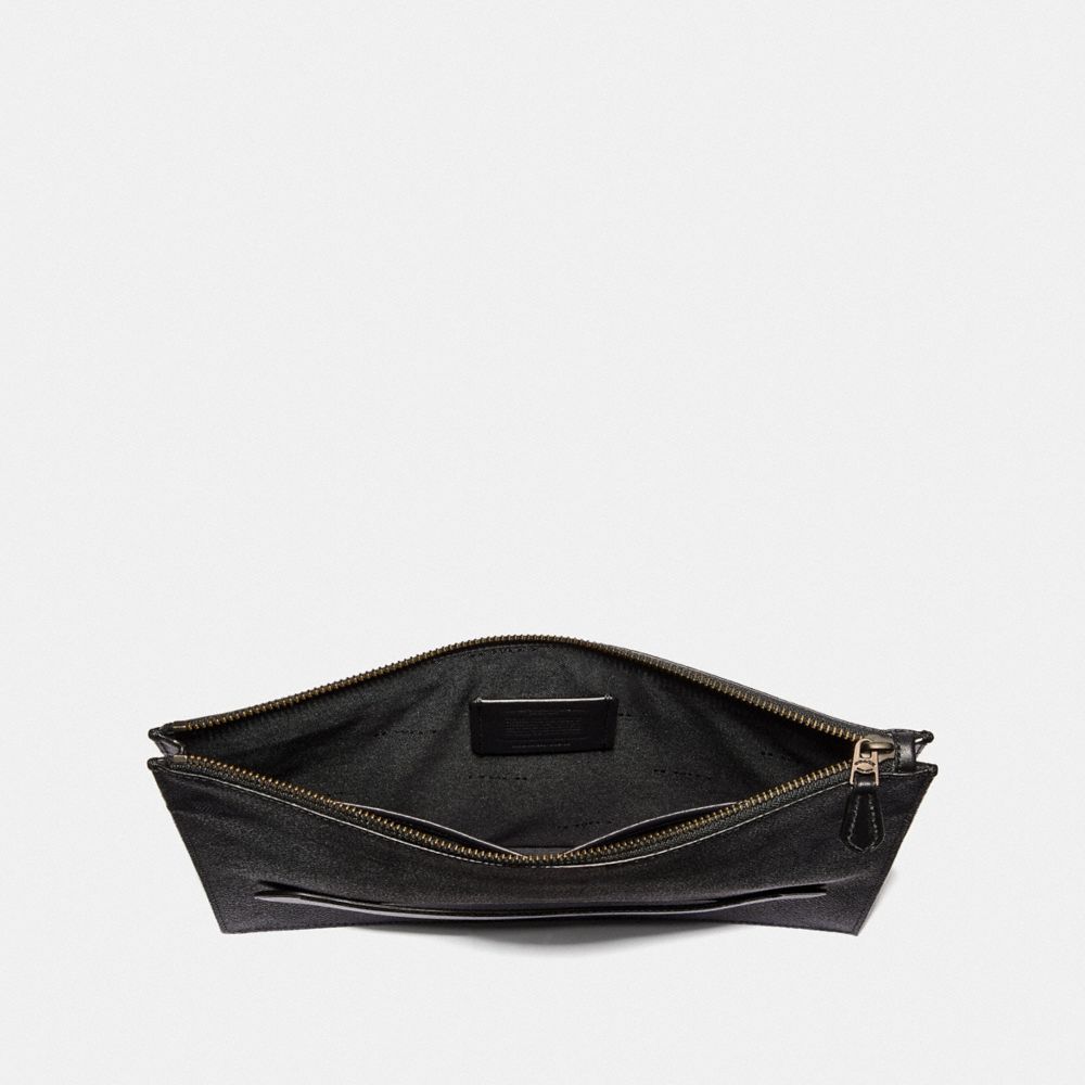 COACH®,Manhattan Pouch In Signature Canvas,,Inside View,Top View