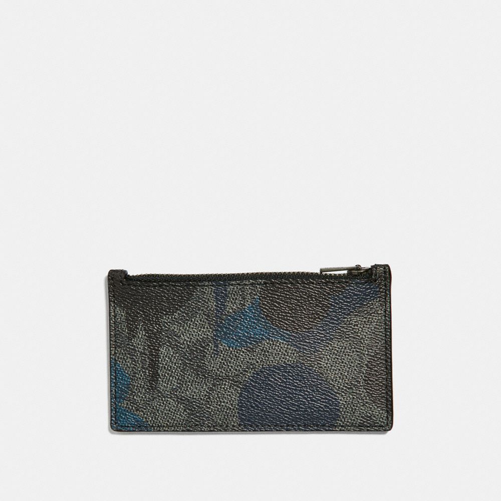 Zip Card Case In Signature Camo Print