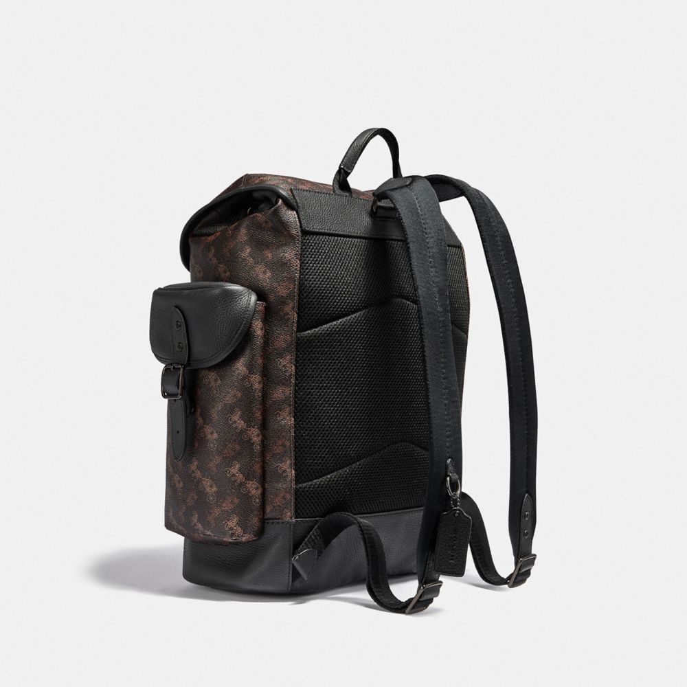 COACH®,Hitch Backpack With Horse And Carriage Print,,Angle View