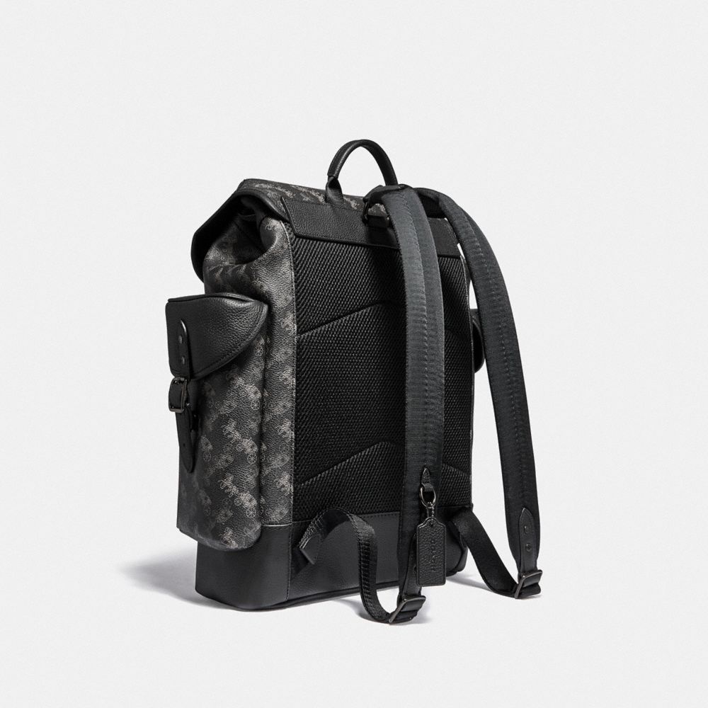 COACH®,Hitch Backpack With Horse And Carriage Print,,Angle View