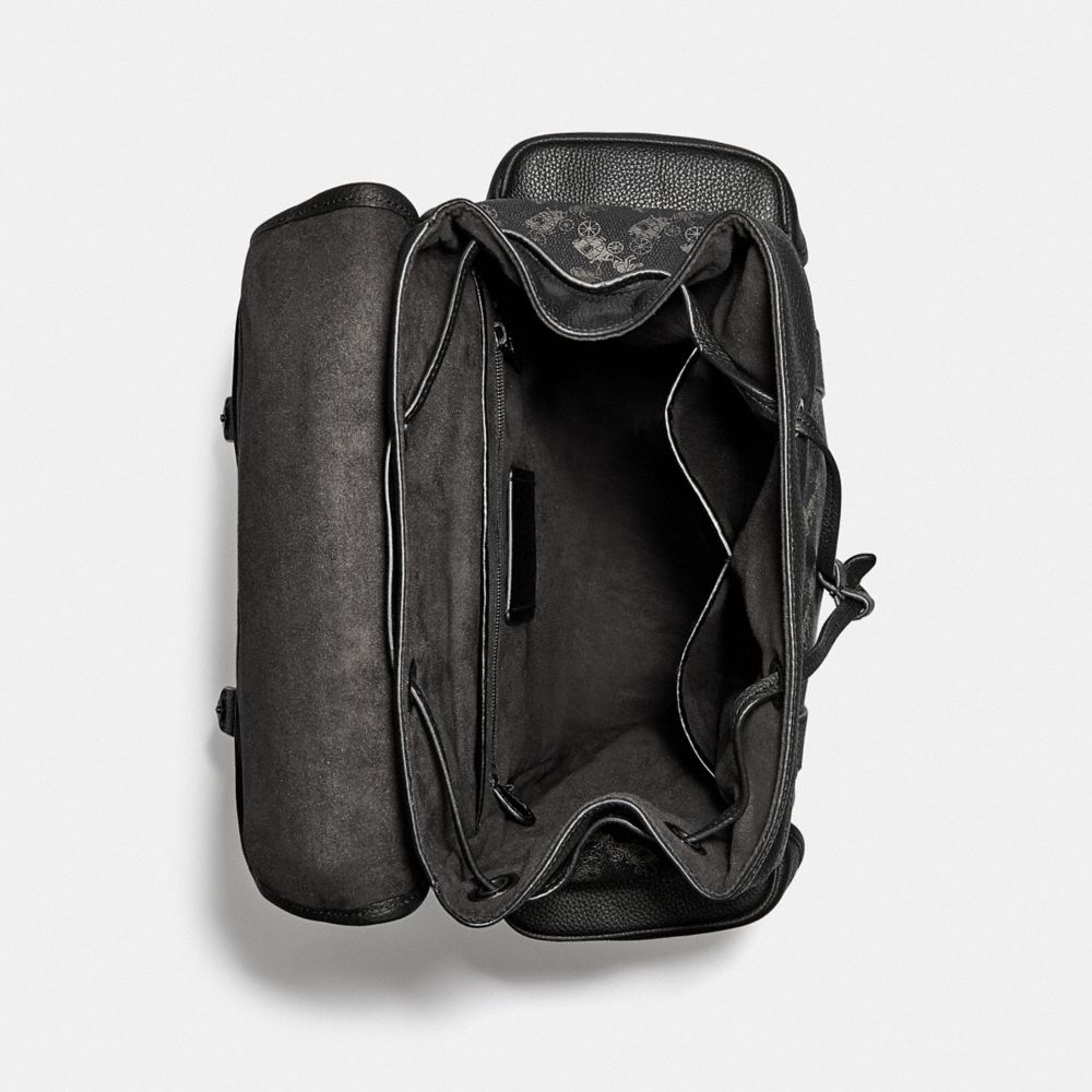 COACH®,Hitch Backpack With Horse And Carriage Print,,Inside View,Top View