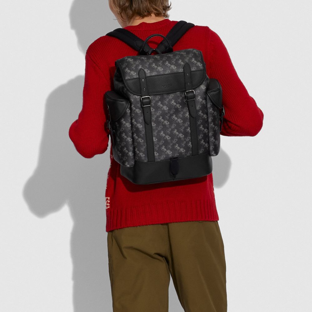 COACH®,Hitch Backpack With Horse And Carriage Print,,Detail View