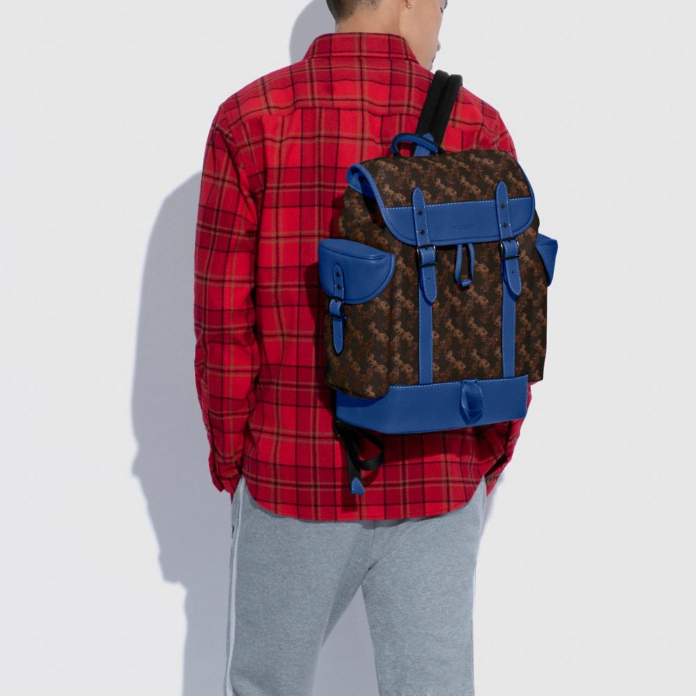 Hitch Backpack With Horse And Carriage Print