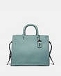 COACH®,ROGUE WITH SIGNATURE CHAIN,Leather,Large,Sage/Pewter,Front View
