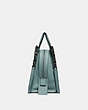 COACH®,ROGUE BAG WITH SIGNATURE CHAIN,Leather,Large,Sage/Pewter,Angle View